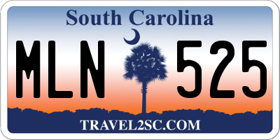SC license plate MLN525