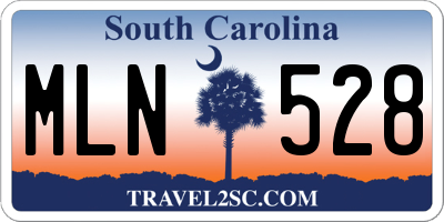 SC license plate MLN528