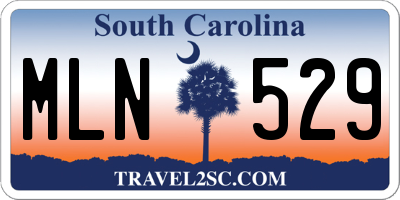 SC license plate MLN529
