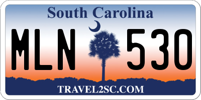 SC license plate MLN530