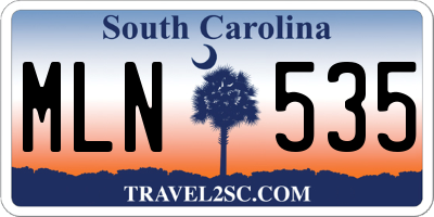 SC license plate MLN535