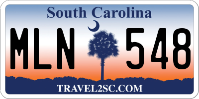 SC license plate MLN548