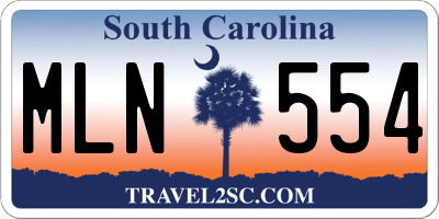 SC license plate MLN554