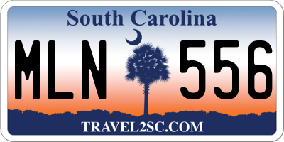 SC license plate MLN556