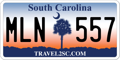 SC license plate MLN557