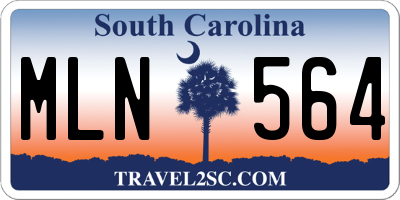 SC license plate MLN564