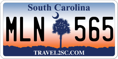 SC license plate MLN565
