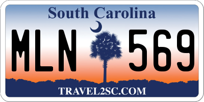 SC license plate MLN569