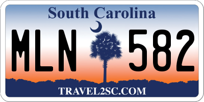 SC license plate MLN582