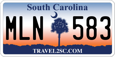 SC license plate MLN583