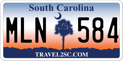 SC license plate MLN584