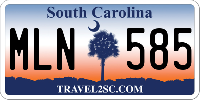 SC license plate MLN585