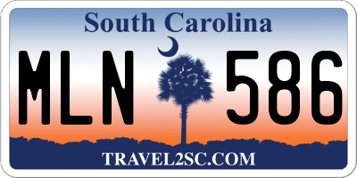 SC license plate MLN586
