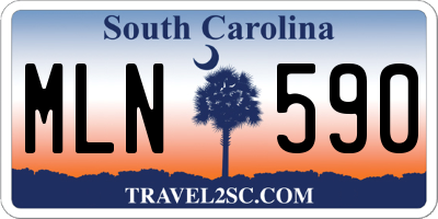 SC license plate MLN590