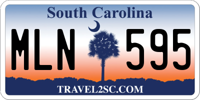 SC license plate MLN595
