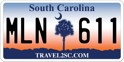 SC license plate MLN611