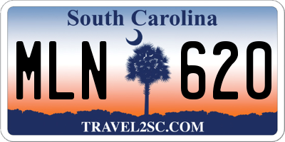 SC license plate MLN620