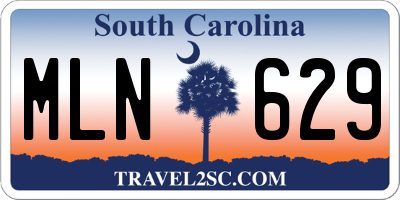 SC license plate MLN629