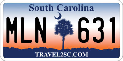 SC license plate MLN631