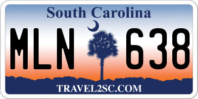 SC license plate MLN638