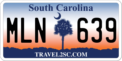SC license plate MLN639
