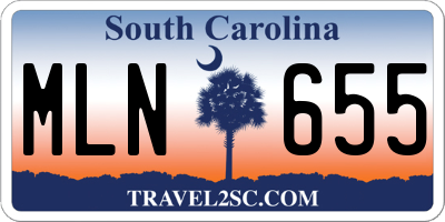 SC license plate MLN655