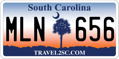 SC license plate MLN656