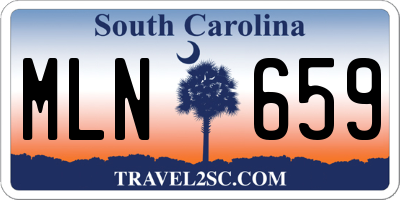 SC license plate MLN659