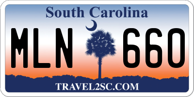 SC license plate MLN660