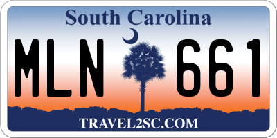 SC license plate MLN661
