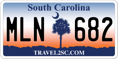 SC license plate MLN682