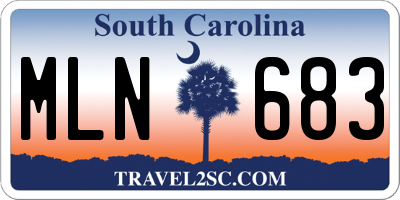 SC license plate MLN683