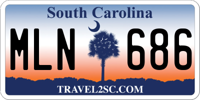 SC license plate MLN686