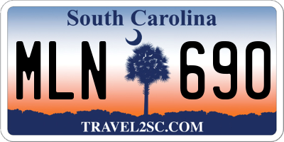SC license plate MLN690
