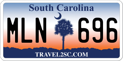 SC license plate MLN696