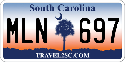 SC license plate MLN697
