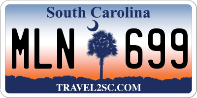 SC license plate MLN699