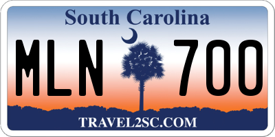 SC license plate MLN700