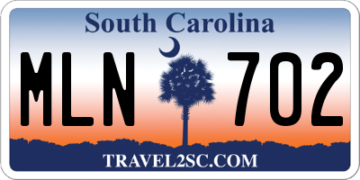 SC license plate MLN702