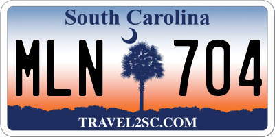 SC license plate MLN704