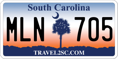 SC license plate MLN705