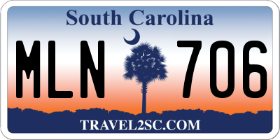 SC license plate MLN706