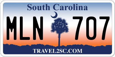 SC license plate MLN707