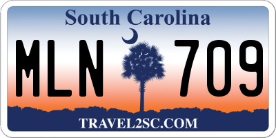 SC license plate MLN709