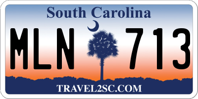SC license plate MLN713