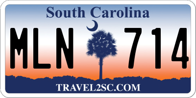 SC license plate MLN714