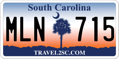SC license plate MLN715