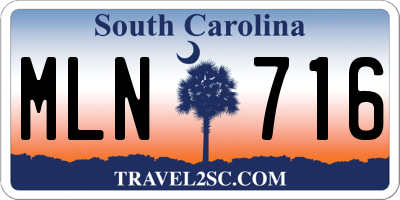 SC license plate MLN716