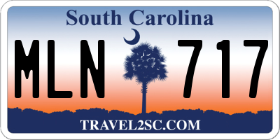 SC license plate MLN717