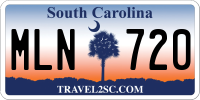 SC license plate MLN720